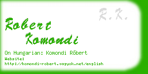 robert komondi business card