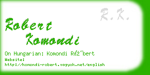 robert komondi business card